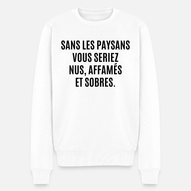 sans les paysans - Pull Premium bio Homme - blanc