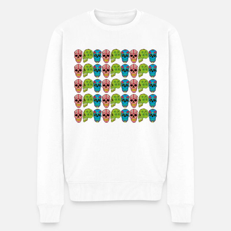 CALAVERITAS - Männer Premium Bio Pullover - Weiß