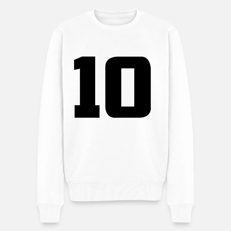 Numéro 10 - Pull Premium bio Homme - blanc
