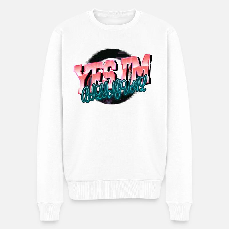 cool analyst awesome computer science - Männer Premium Bio Pullover - Weiß