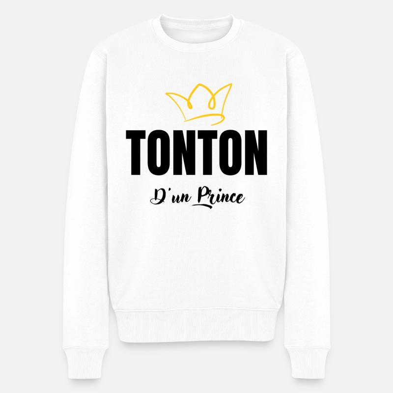 tonton d'un prince - Pull Premium bio Homme - blanc