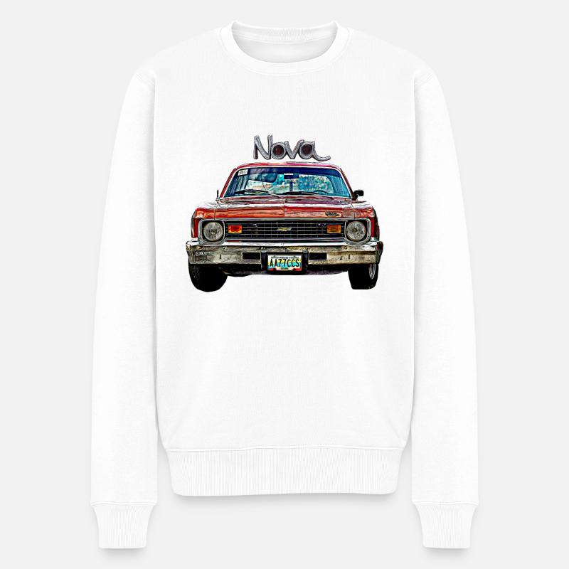 Oldtimer USA nova - Männer Premium Bio Pullover - Weiß