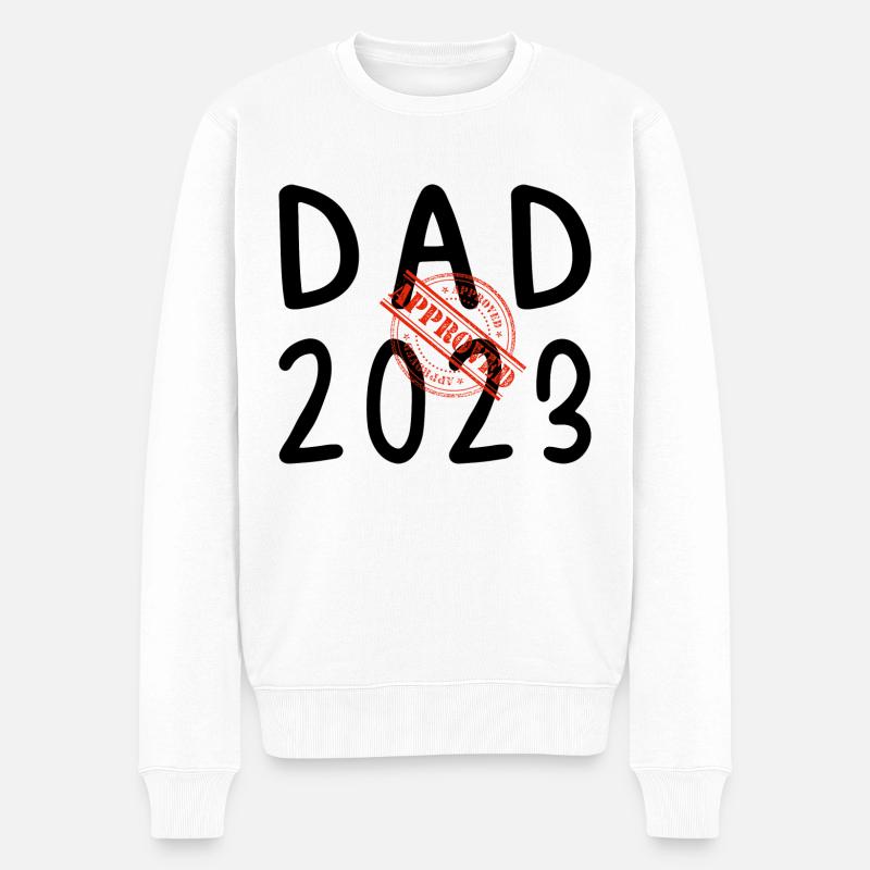 Dad 2023 Geschenk Vater Geschenkidee - Männer Premium Bio Pullover - Weiß