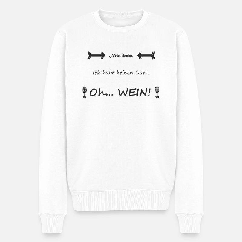 Durst, schwarz - Männer Premium Bio Pullover - Weiß