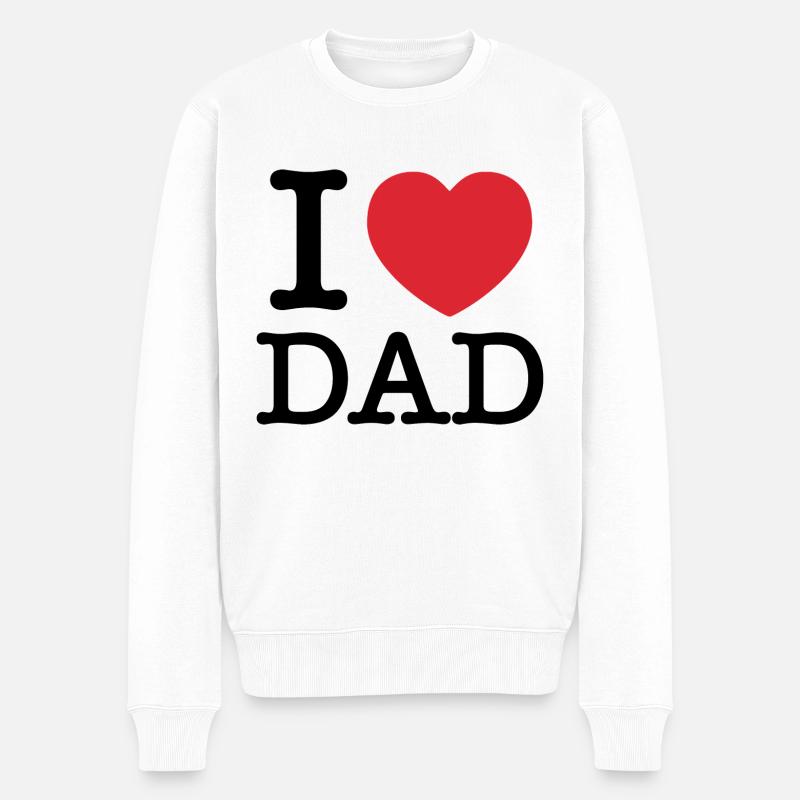 J’aime papa | Papa | J’aime papa - Pull Premium bio Homme - blanc