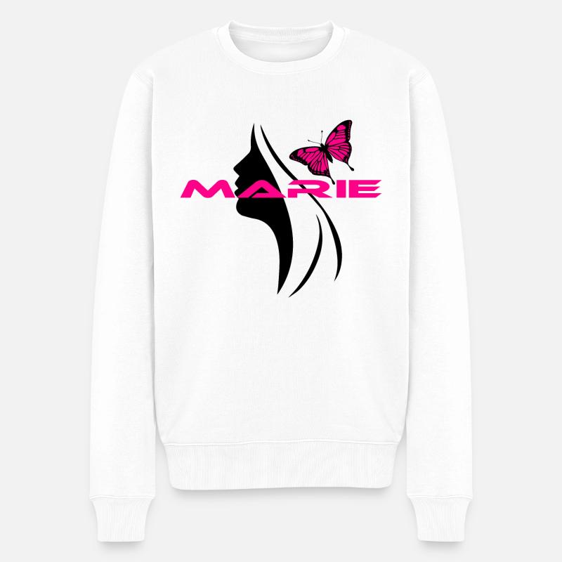 Marie - Pull Premium bio Homme - blanc