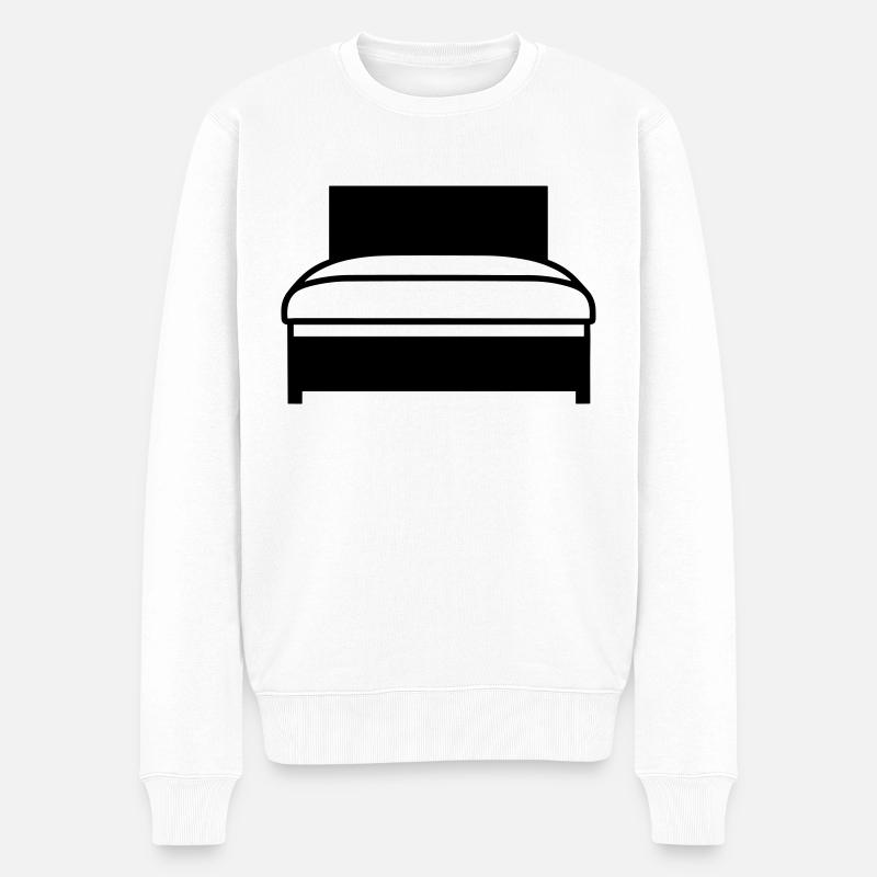 Bett - Männer Premium Bio Pullover - Weiß