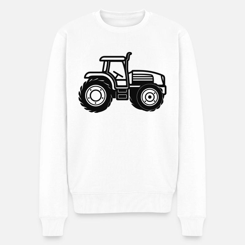Traktor - Männer Premium Bio Pullover - Weiß