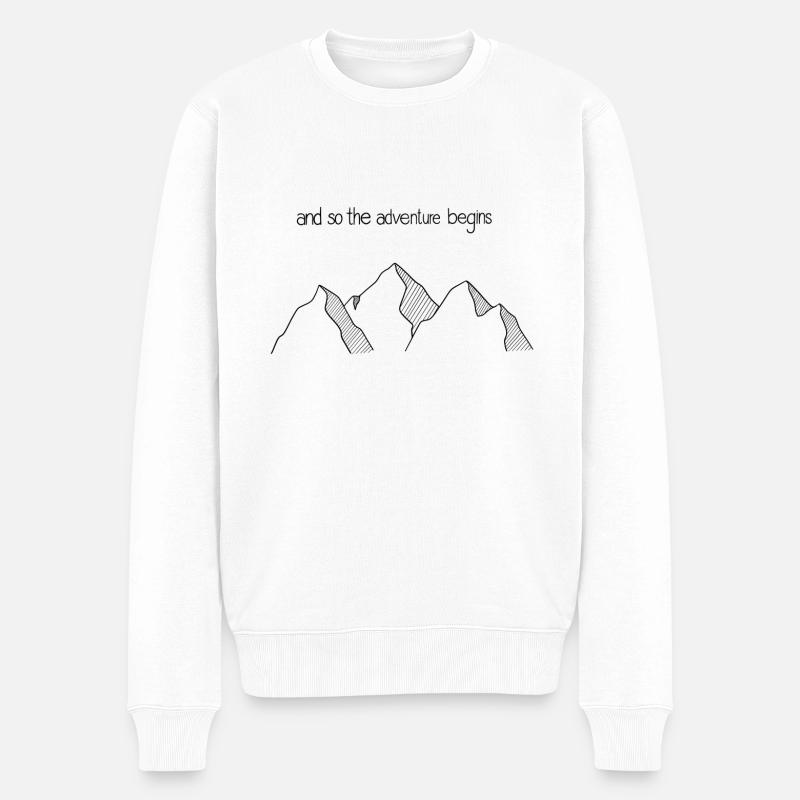 Adventure - Männer Premium Bio Pullover - Weiß