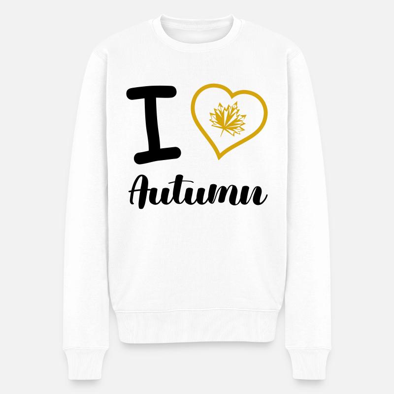 J’adore l’automne - Pull Premium bio Homme - blanc
