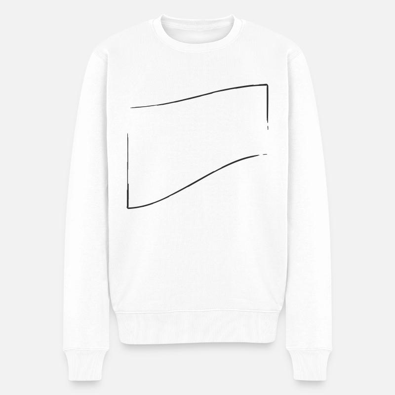 openFrame aufwärts gebogen | Vectorgraphic - Männer Premium Bio Pullover - Weiß