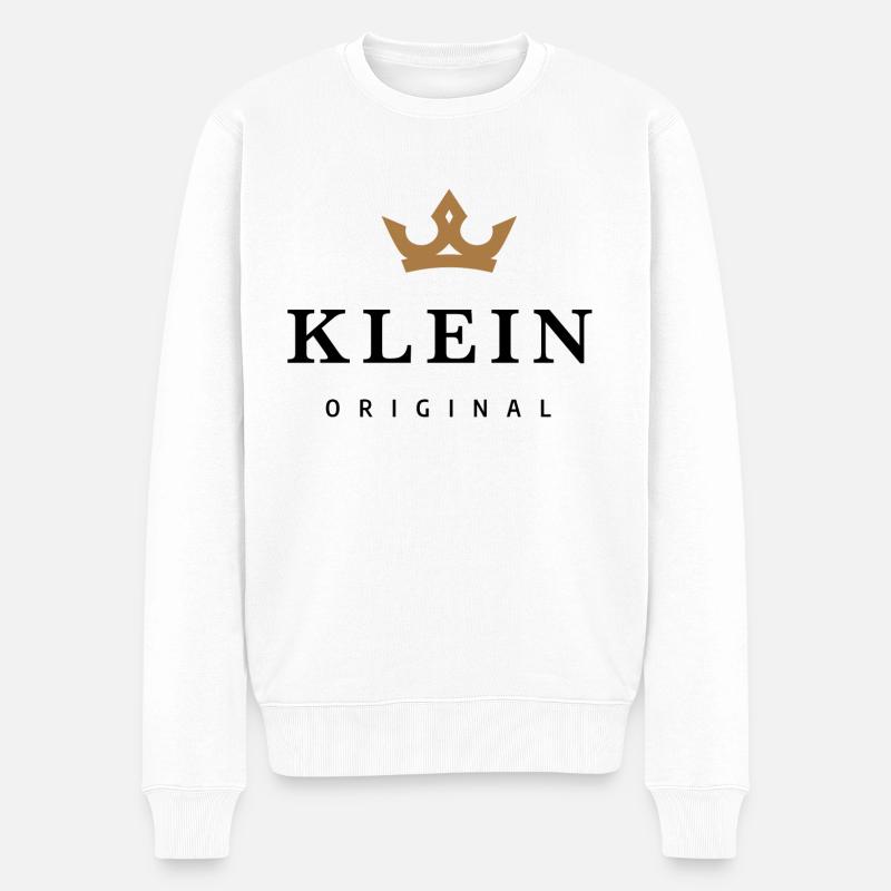 Klein - Männer Premium Bio Pullover - Weiß