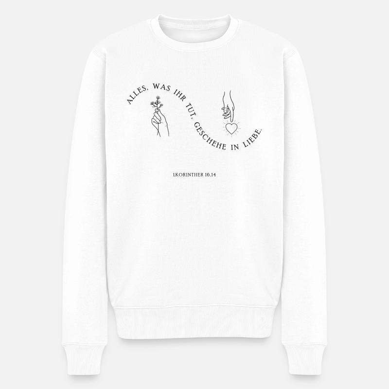 Faites-le dans l’amour - Pull Premium bio Homme - blanc