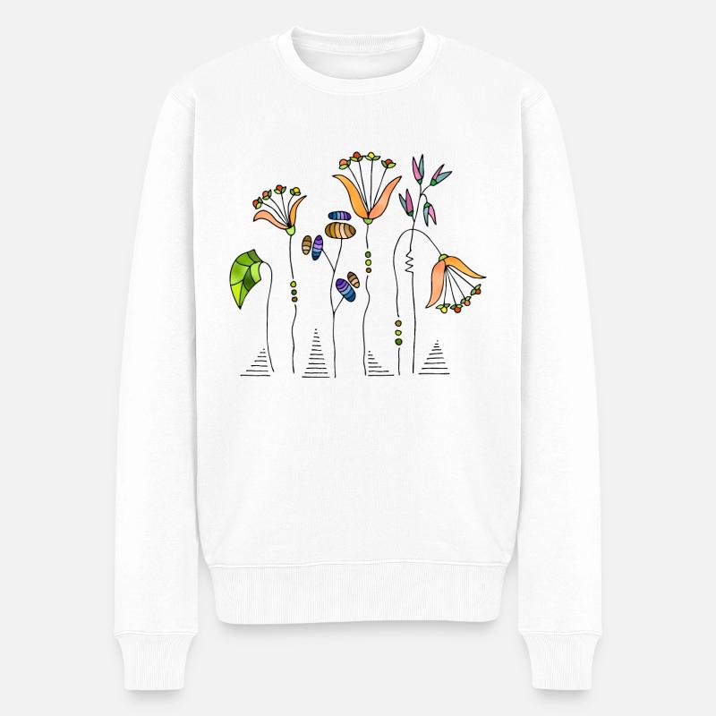 Fleur - Pull Premium bio Homme - blanc