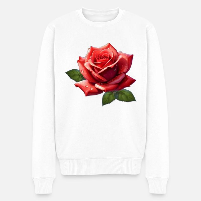 rose - Pull Premium bio Homme - blanc