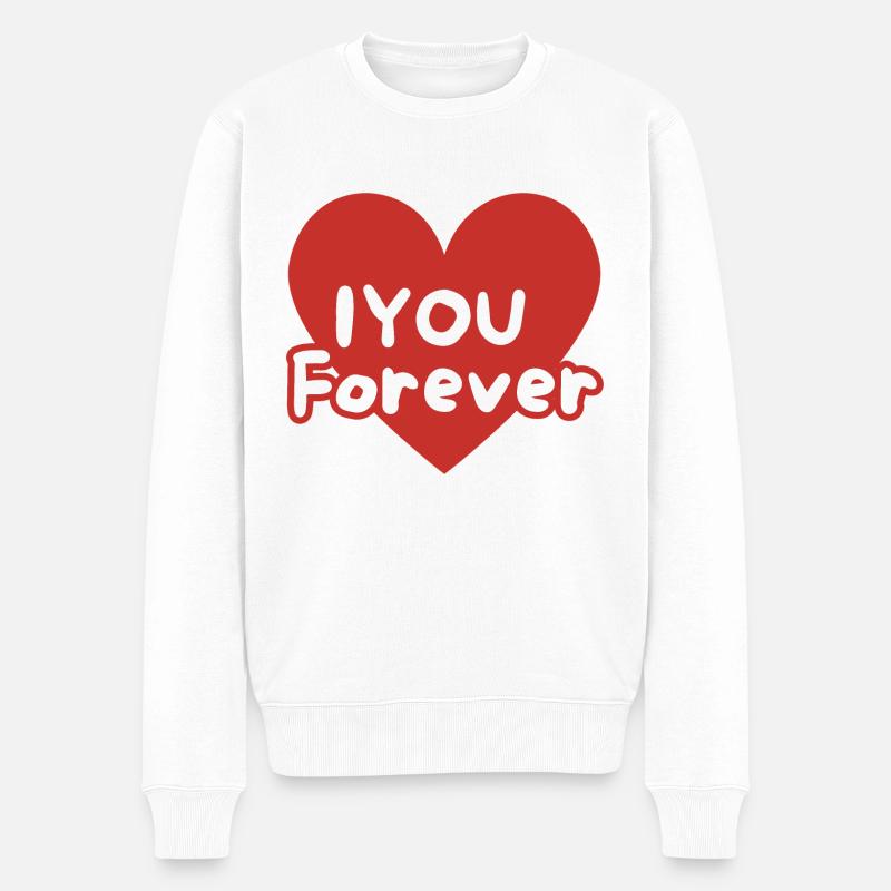 Je t'aime pour toujours - Pull Premium bio Homme - blanc