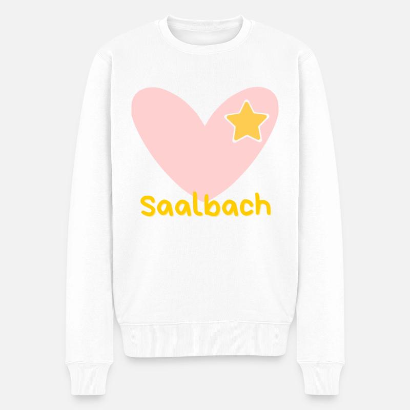 Saalbach - Alpes - Salzbourg - Ski - Pull Premium bio Homme - blanc
