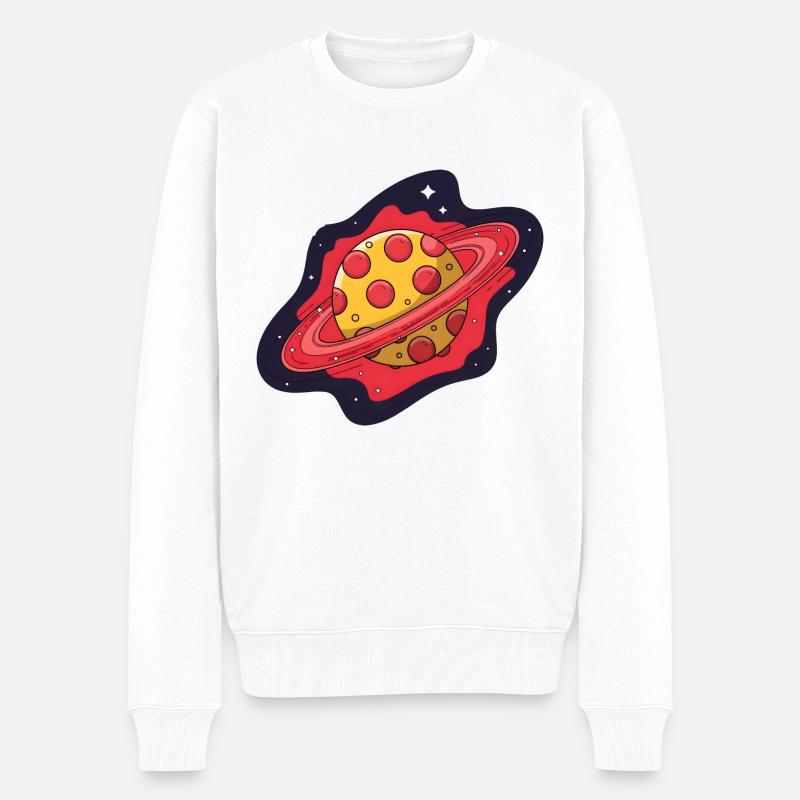 Peperoni-Planet - Männer Premium Bio Pullover - Weiß