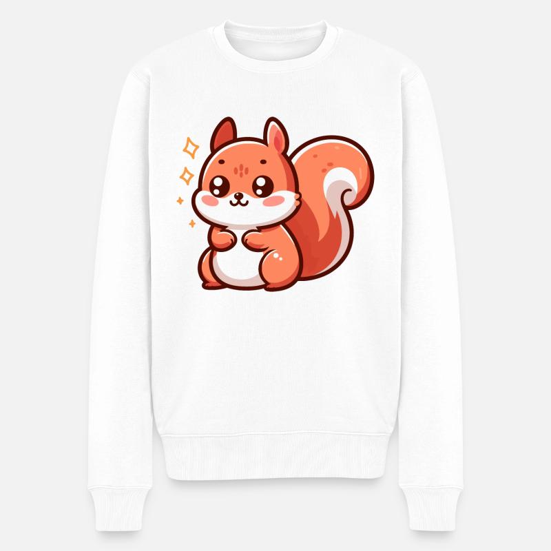 Mignon petit écureuil - Pull Premium bio Homme - blanc