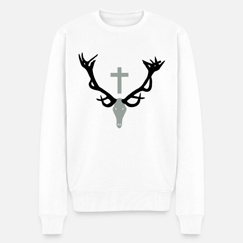 Insigne de chasse - Pull Premium bio Homme - blanc