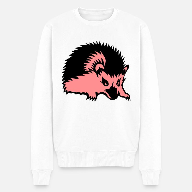 herisson pic mechant - Pull Premium bio Homme - blanc