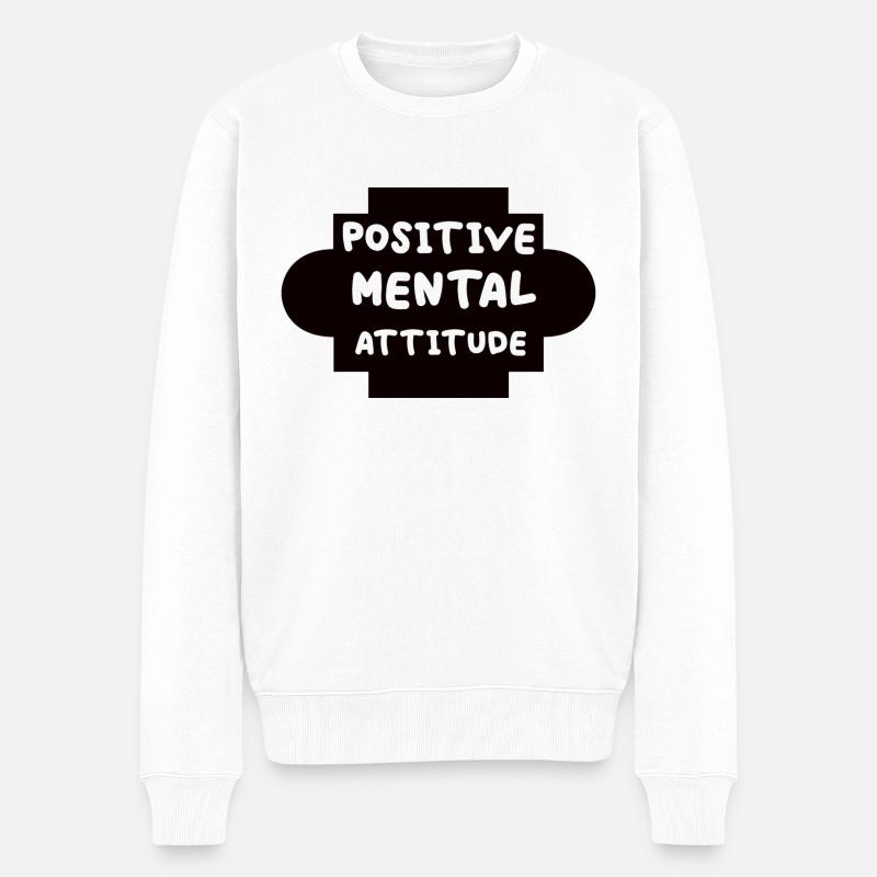 Attitude mentale positive - Pull Premium bio Homme - blanc