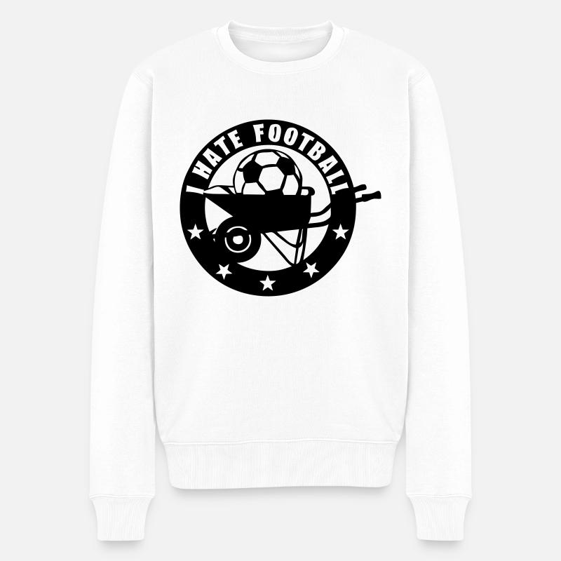 i hate football brouette logo - Pull Premium bio Homme - blanc