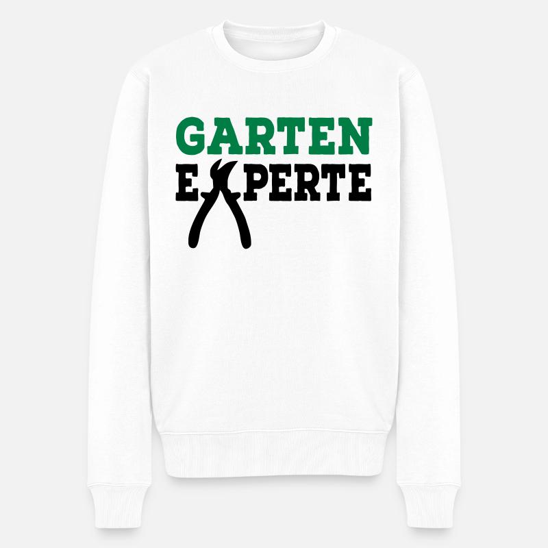 Garten Experte - Männer Premium Bio Pullover - Weiß