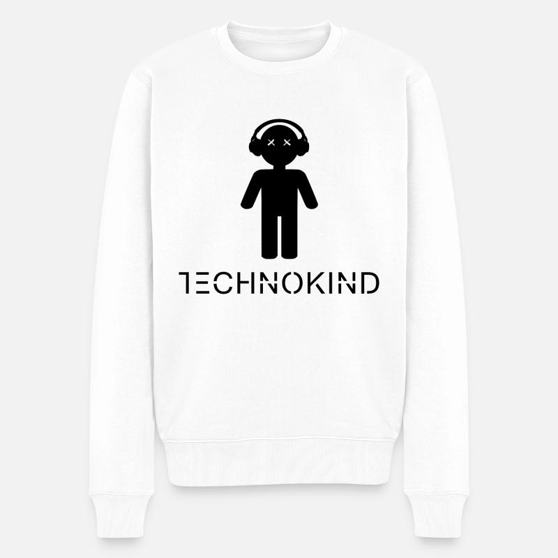 TECHNOKIND BOY - Männer Premium Bio Pullover - Weiß