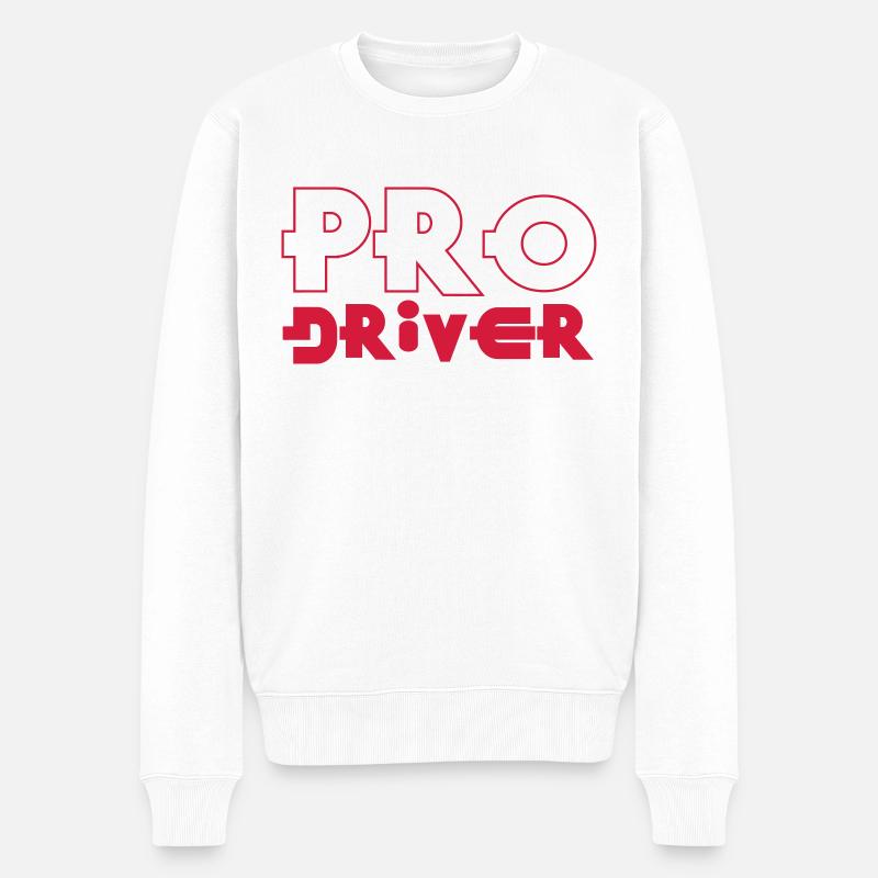 Pro Driver - Männer Premium Bio Pullover - Weiß