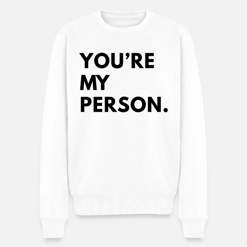 Du bist meine Person Greysanatomy - Männer Premium Bio Pullover - Weiß