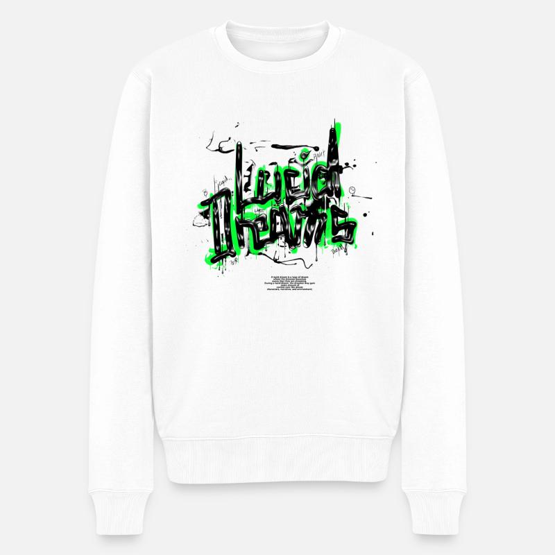 Lucid Dreams - Hand drawn - Pull Premium bio Homme - blanc