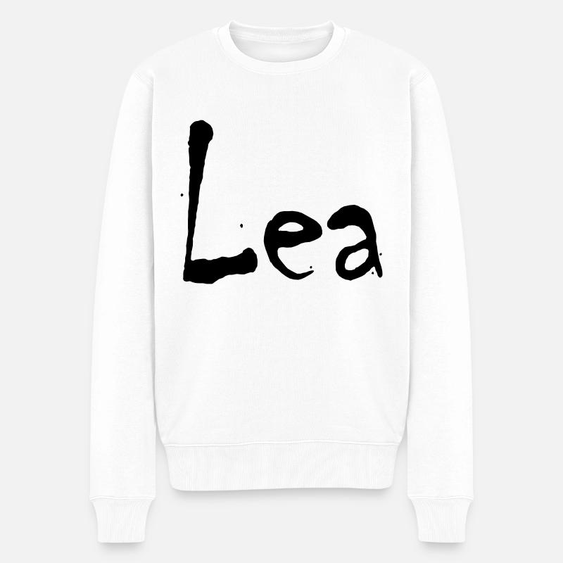 lea - Männer Premium Bio Pullover - Weiß