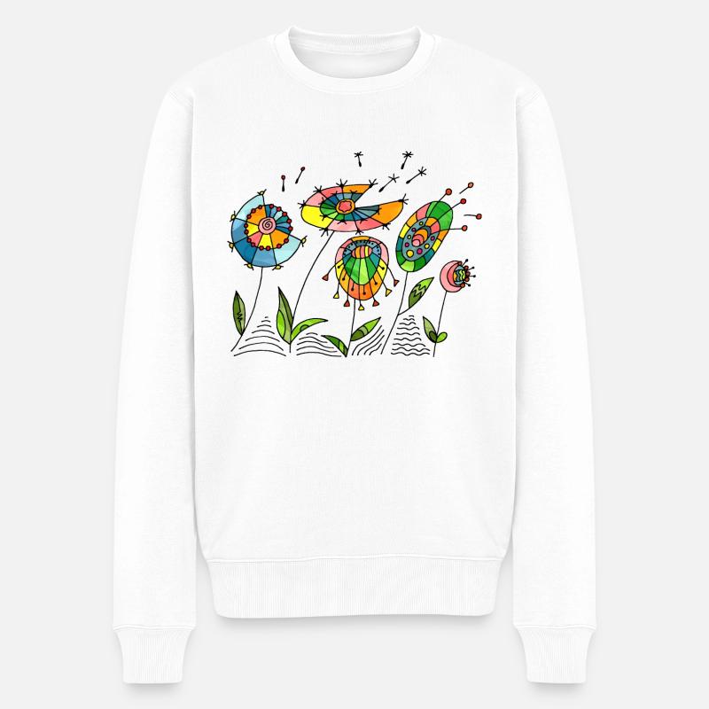 Fleur - Pull Premium bio Homme - blanc