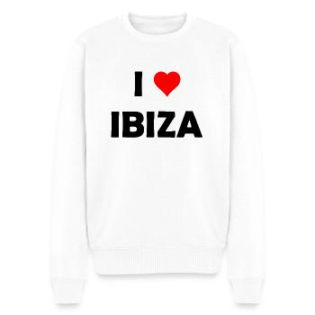 J’adore Ibiza - Espagne - Espagne - Îles Baléares - Pull Premium bio Homme - blanc - Devant - Thijin (182cm)