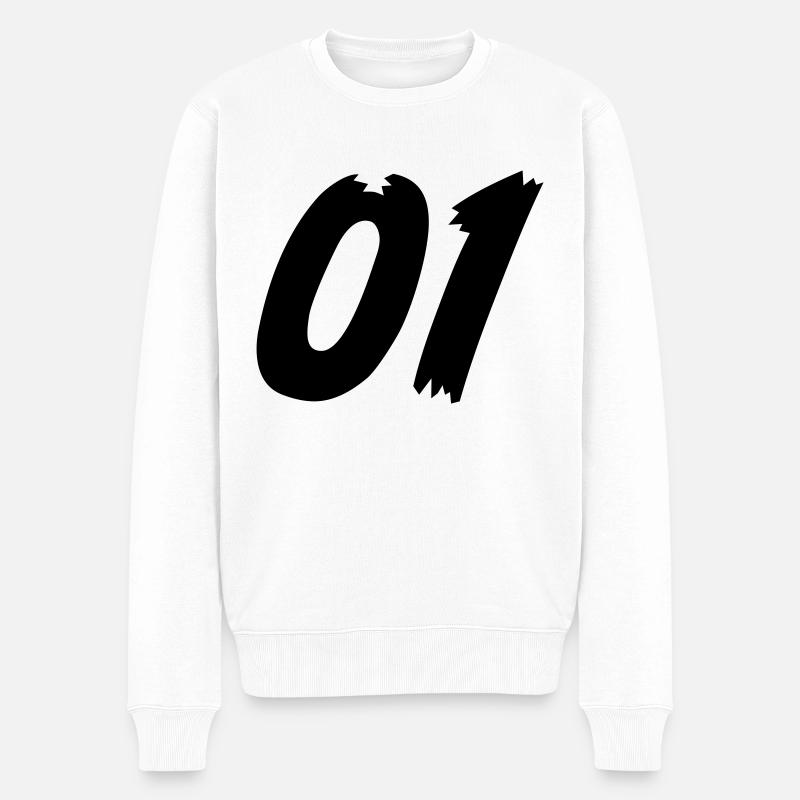 01 - Team - Männer Premium Bio Pullover - Weiß