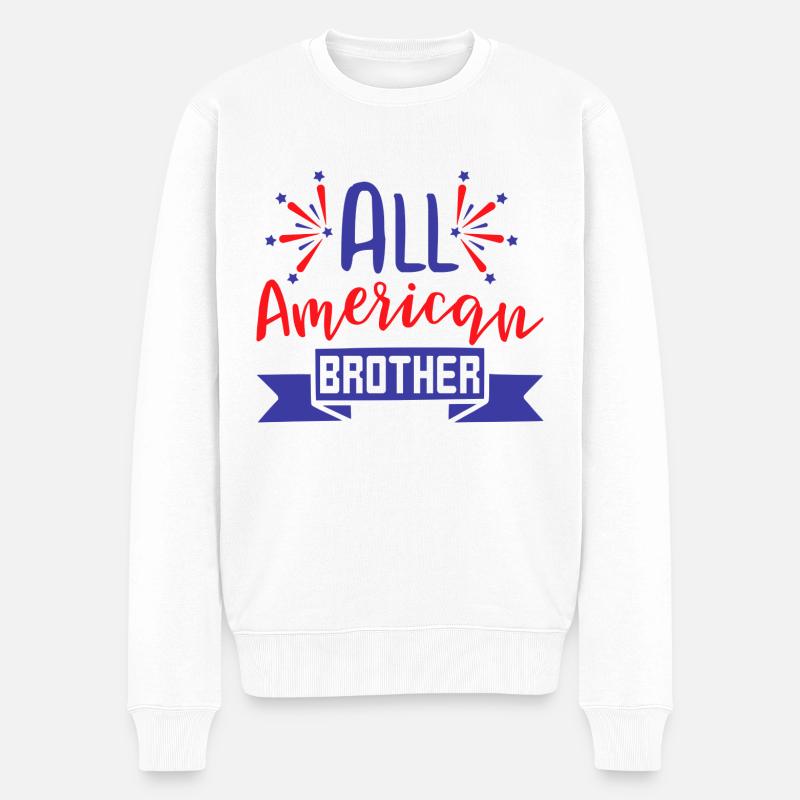 Tous les frères américains - Pull Premium bio Homme - blanc