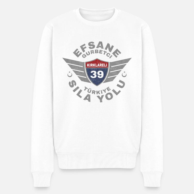 Kırklareli - Männer Premium Bio Pullover - Weiß