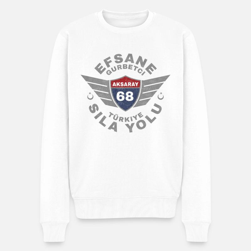 Aksaray - Männer Premium Bio Pullover - Weiß