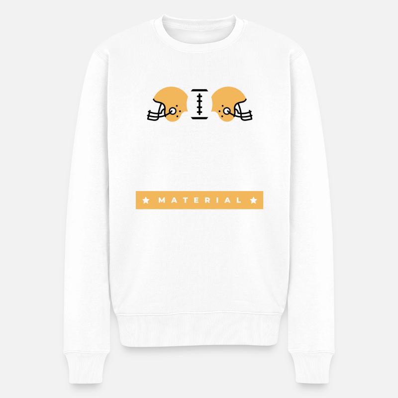 Football Design Quart Arrière - Pull Premium bio Homme - blanc