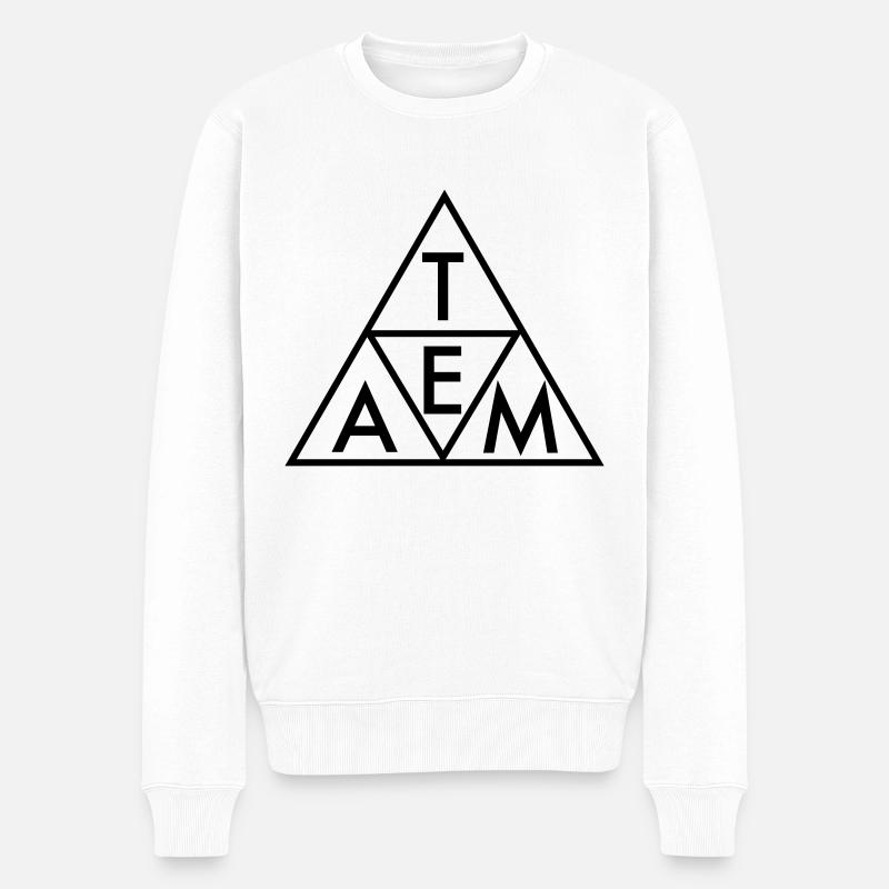 Team - Männer Premium Bio Pullover - Weiß