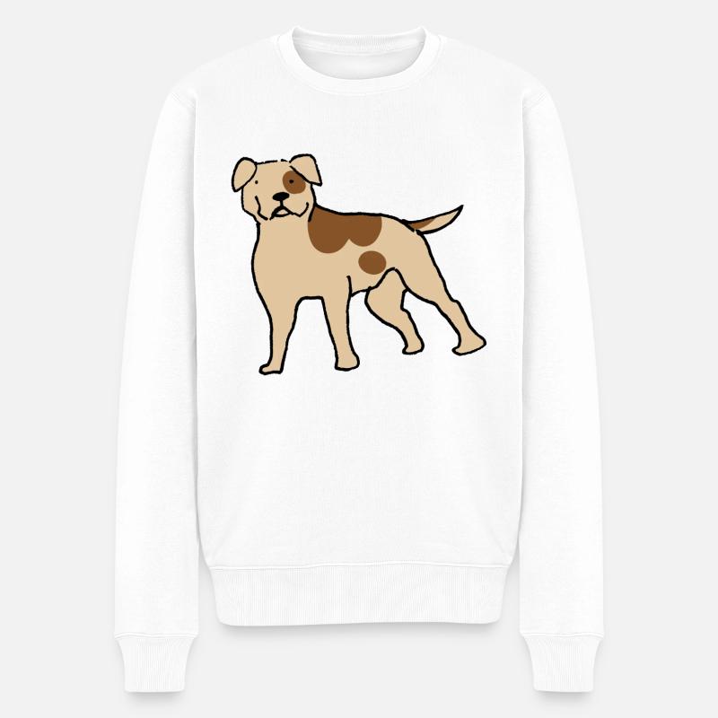 Amercian Bulldog - Männer Premium Bio Pullover - Weiß
