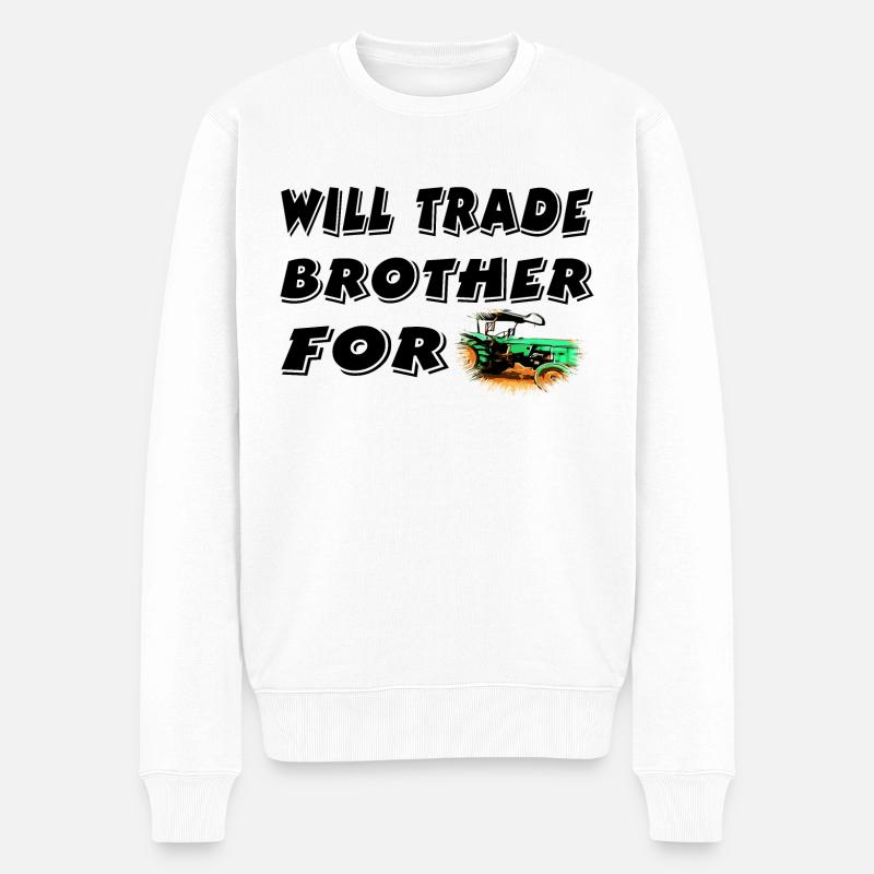 Tracteur - Pull Premium bio Homme - blanc