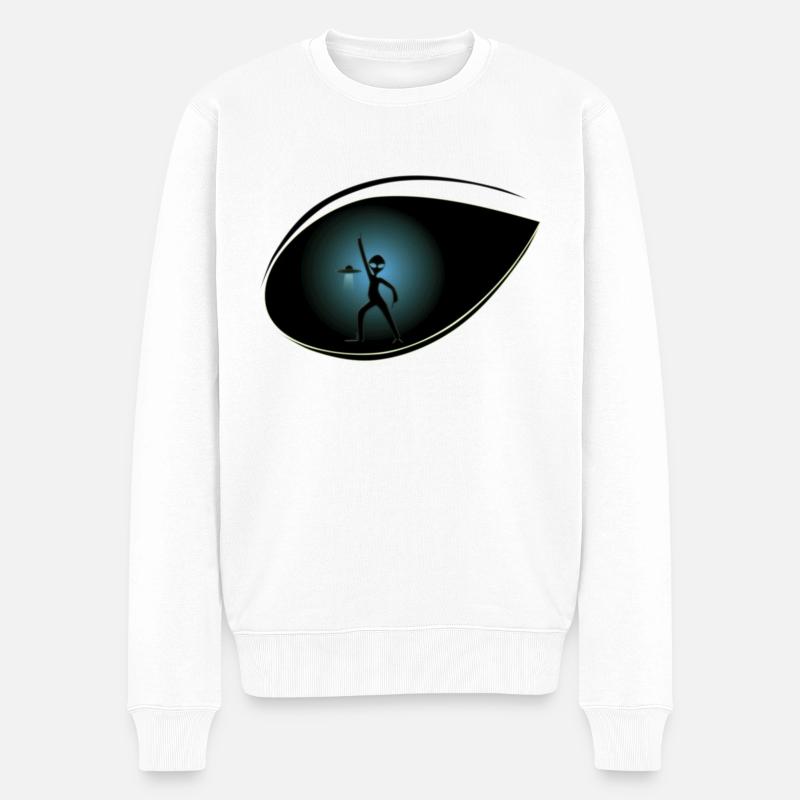 Alien fever - Männer Premium Bio Pullover - Weiß
