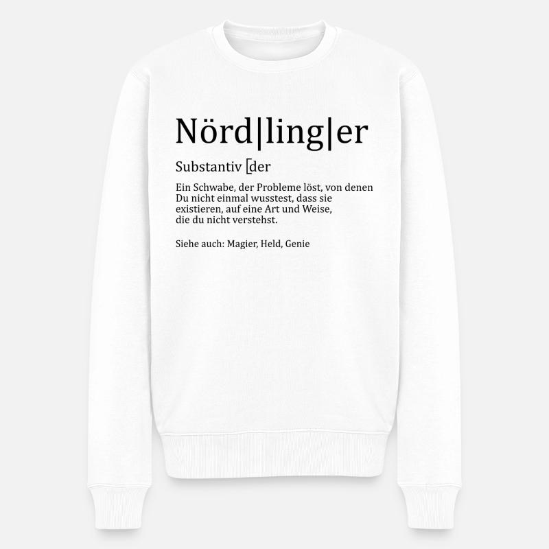 Schwaben Synonym Nördlingen - Männer Premium Bio Pullover - Weiß