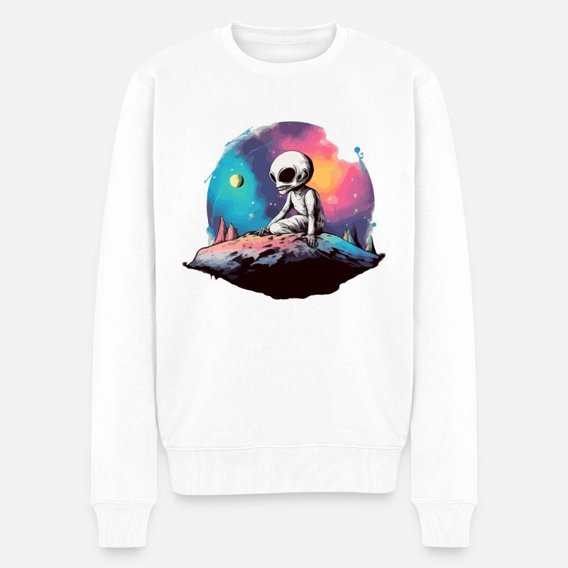 Zex l'alien - Pull Premium bio Homme - blanc