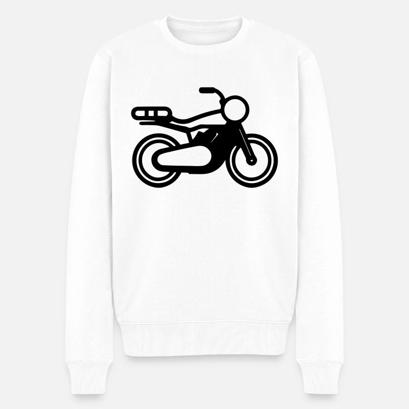 Moto - Pull Premium bio Homme - blanc