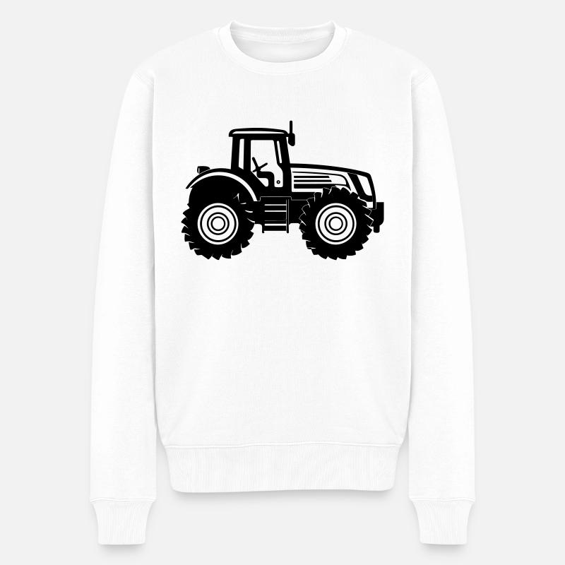 Tracteur - Pull Premium bio Homme - blanc