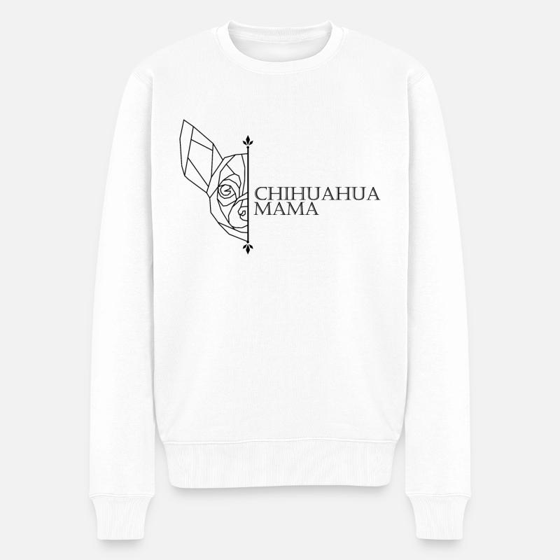 Polygone de Chihuahua Mama - Pull Premium bio Homme - blanc