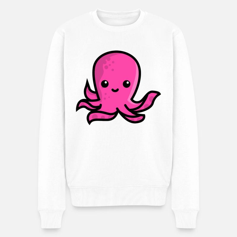 Octopus - Männer Premium Bio Pullover - Weiß